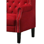 RED VELVET THRONE CHAIR