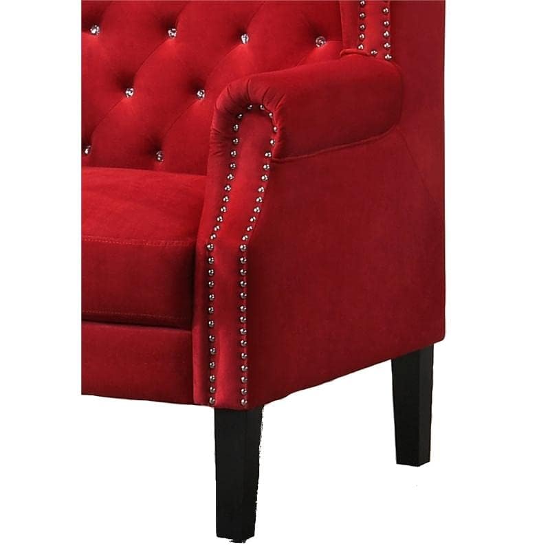 RED VELVET THRONE CHAIR