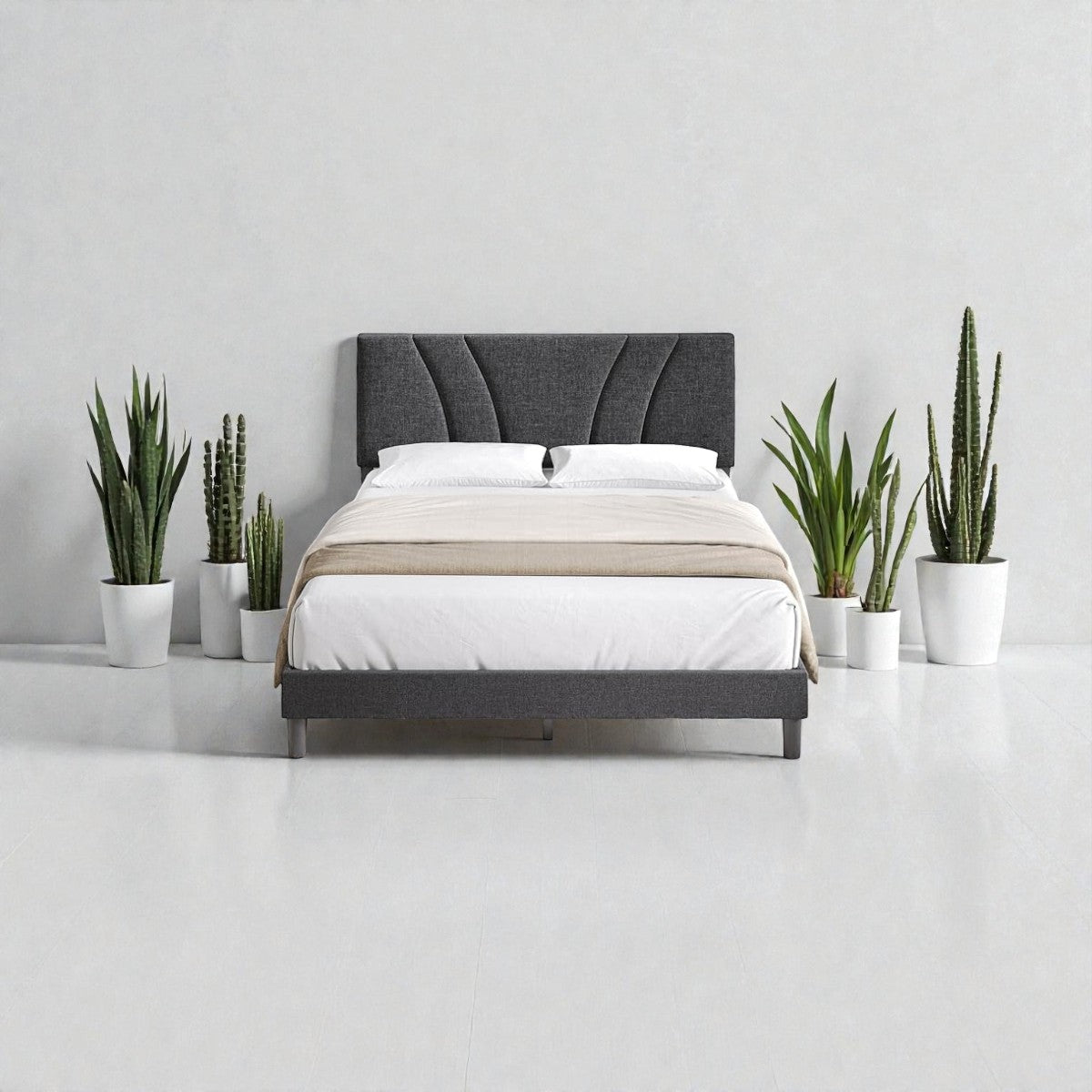 SERENE CURVE UPHOLSTERED BED