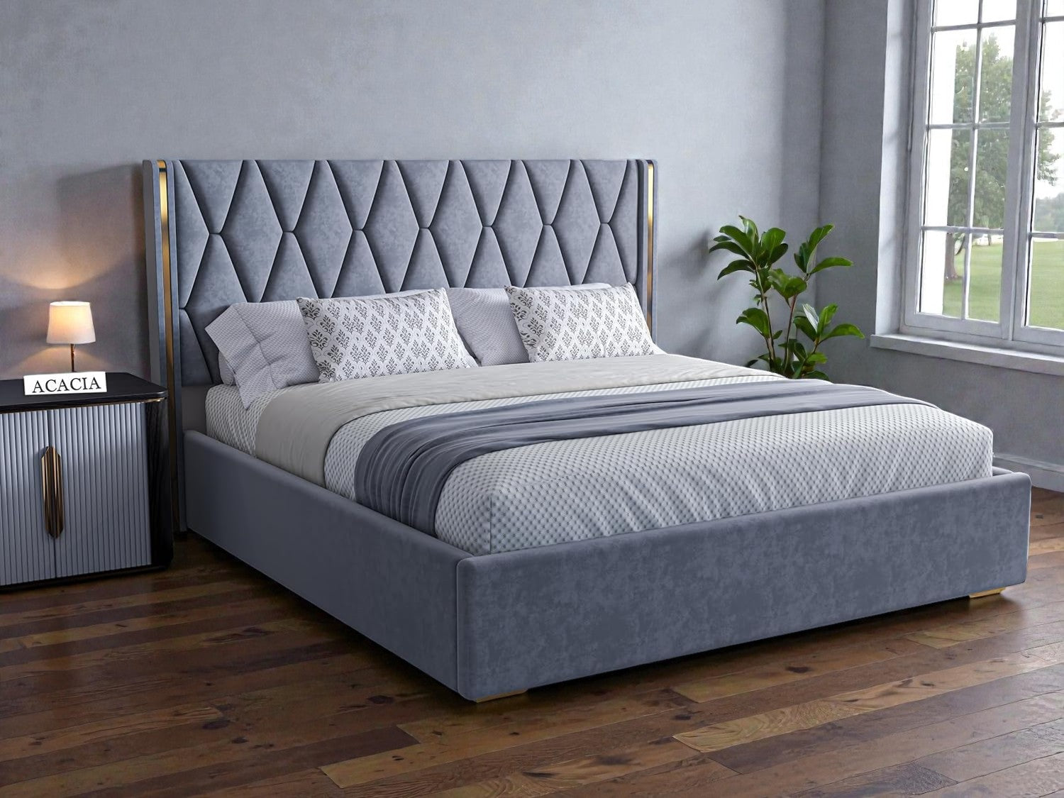 ACACIA PRISM UPHOLSTERED BED