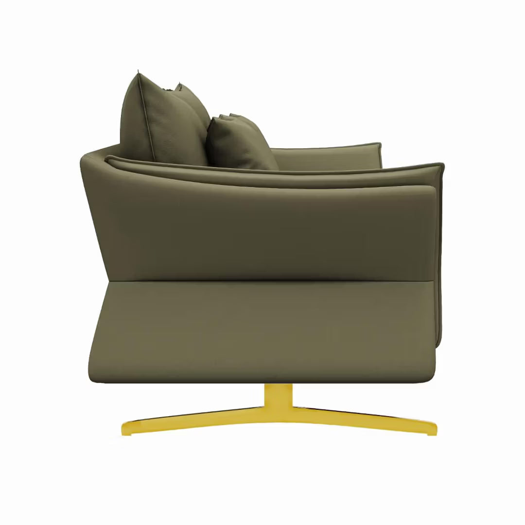 AURELIA PLUSH LUXURY 3-SEATER SOFA - WOODEN MANGO