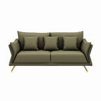 AURELIA PLUSH LUXURY 3-SEATER SOFA - WOODEN MANGO
