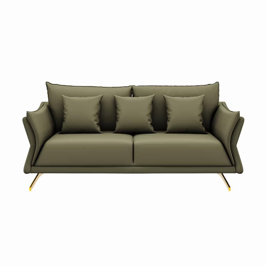 AURELIA PLUSH LUXURY 3-SEATER SOFA - WOODEN MANGO