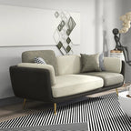 AURELIO DUAL-TONE LUXURY FABRIC SOFA 2 SEATER