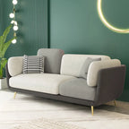 AURELIO DUAL-TONE LUXURY FABRIC SOFA 2 SEATER