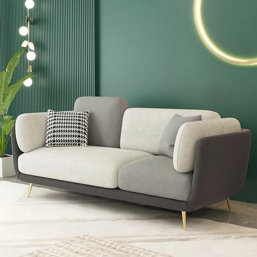 AURELIO DUAL-TONE LUXURY FABRIC SOFA 2 SEATER