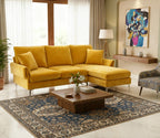 AURORA MUSTARD LUXE L-SHAPE SOFA