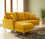 AURORA MUSTARD LUXE L-SHAPE SOFA