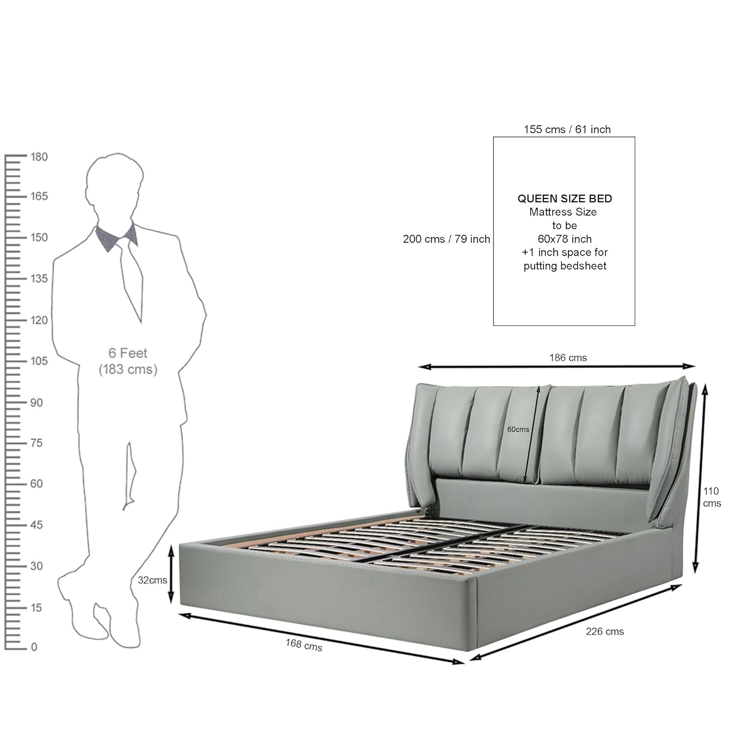 AURORA PANEL UPHOLSTERED BED