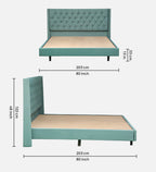 AURORA TUFTED UPHOISTERED BED WITH WINGED HEADBOARD