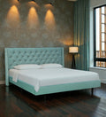 AURORA TUFTED UPHOISTERED BED WITH WINGED HEADBOARD