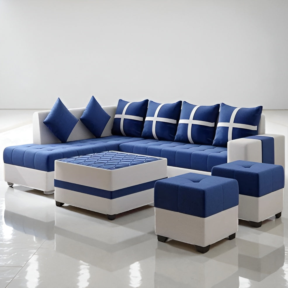 AZURE GRID MODULAR L-SHAPE SOFA