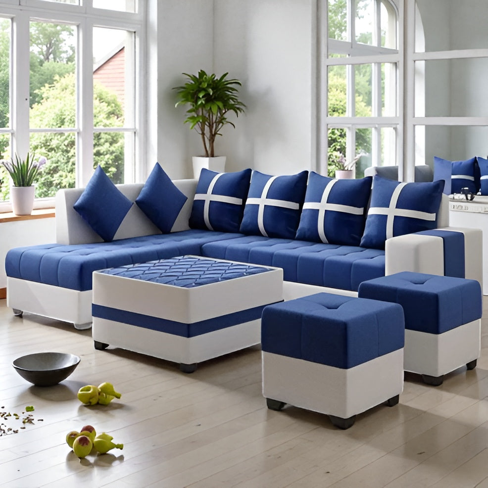AZURE GRID MODULAR L-SHAPE SOFA