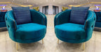 AZURE LUXE VELVET ACCENT CHAIR