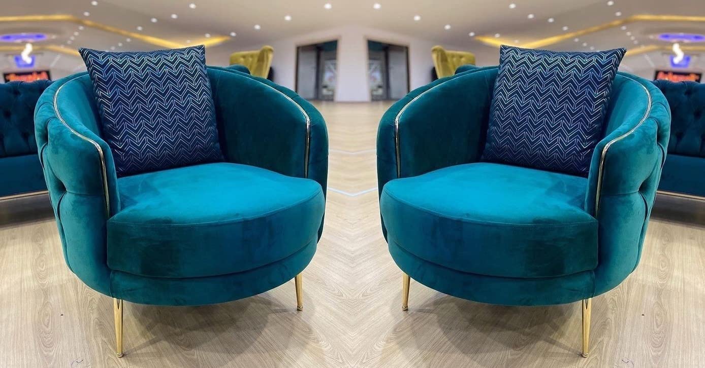 AZURE LUXE VELVET ACCENT CHAIR