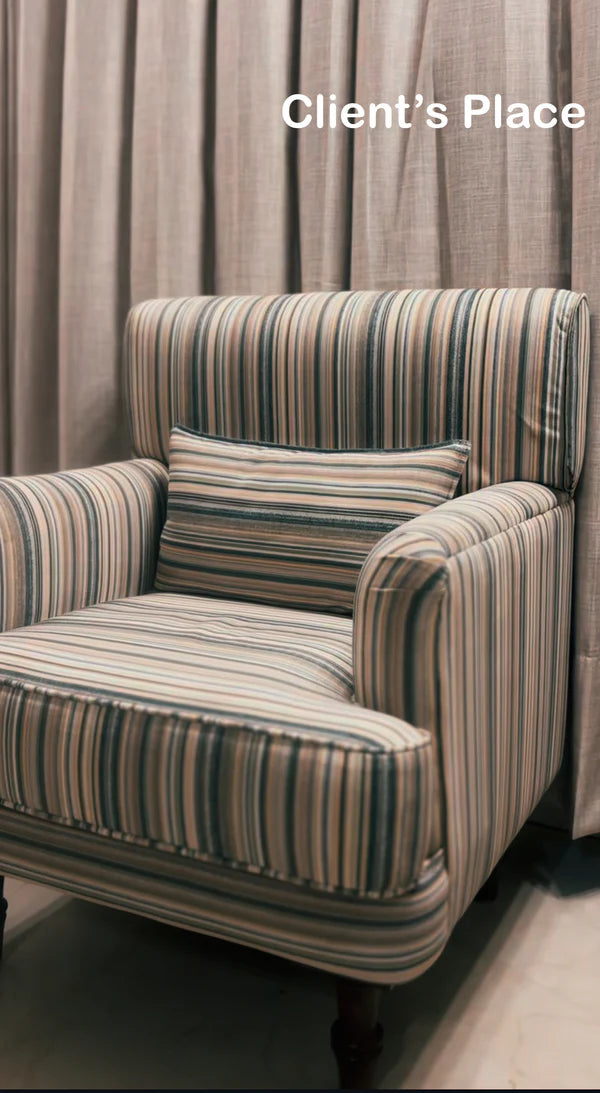 HUDSON CHECK ACCENT ARMCHAIR