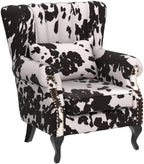 BLACK AND WHITE WINGBCK ACCENT CHAIR