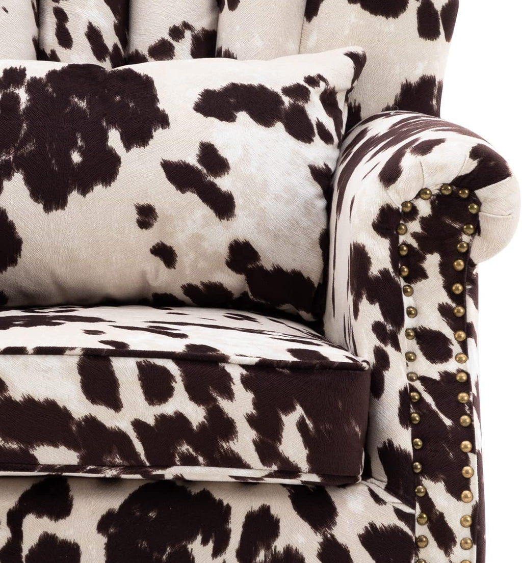 BLACK AND WHITE WINGBCK ACCENT CHAIR