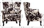 BLACK AND WHITE WINGBCK ACCENT CHAIR