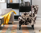 BLACK AND WHITE WINGBCK ACCENT CHAIR