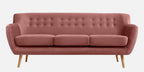 BLUSH HAVEN TUFTED FABRIC 3-SEATER SOFA