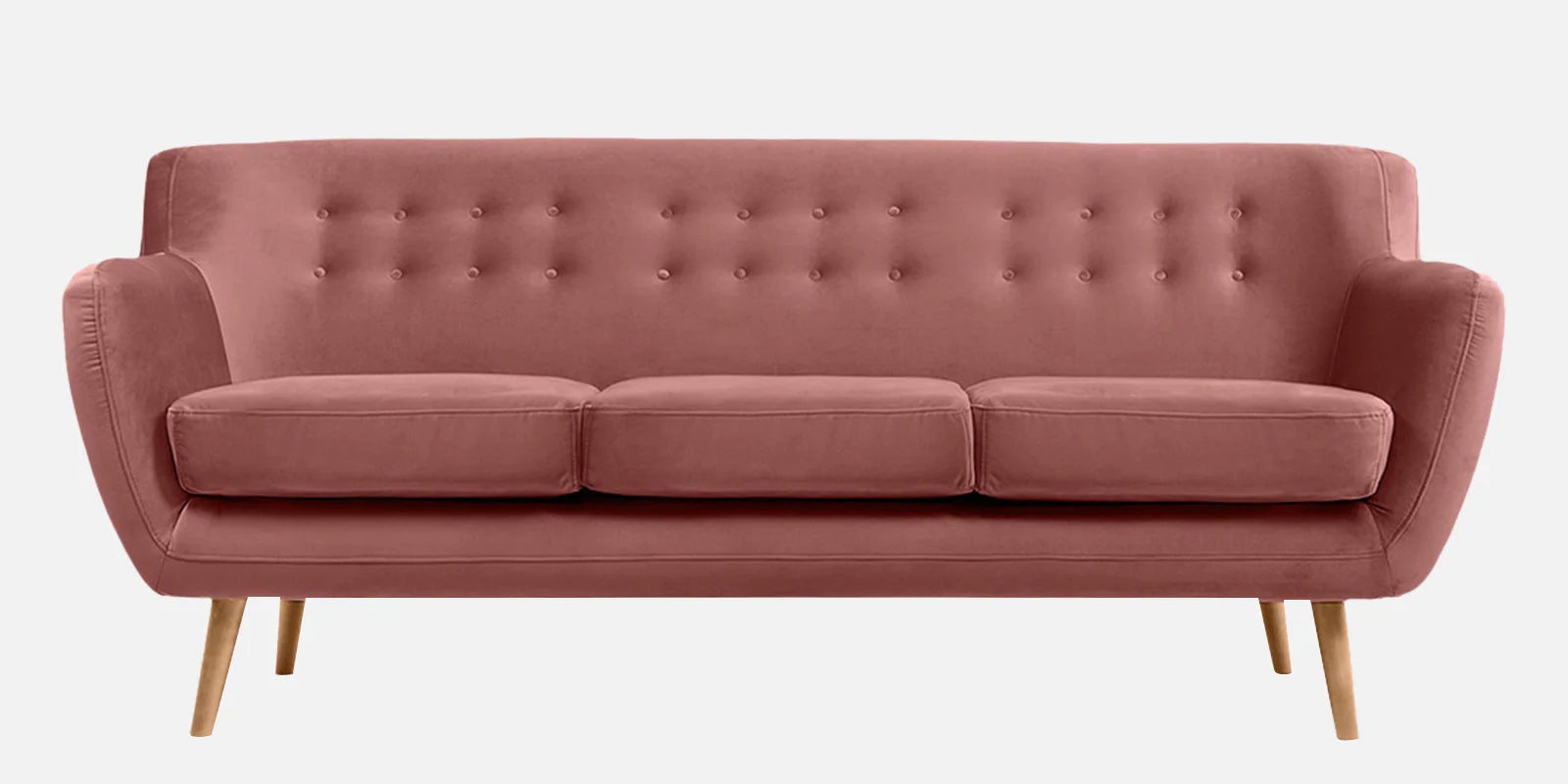 BLUSH HAVEN TUFTED FABRIC 3-SEATER SOFA