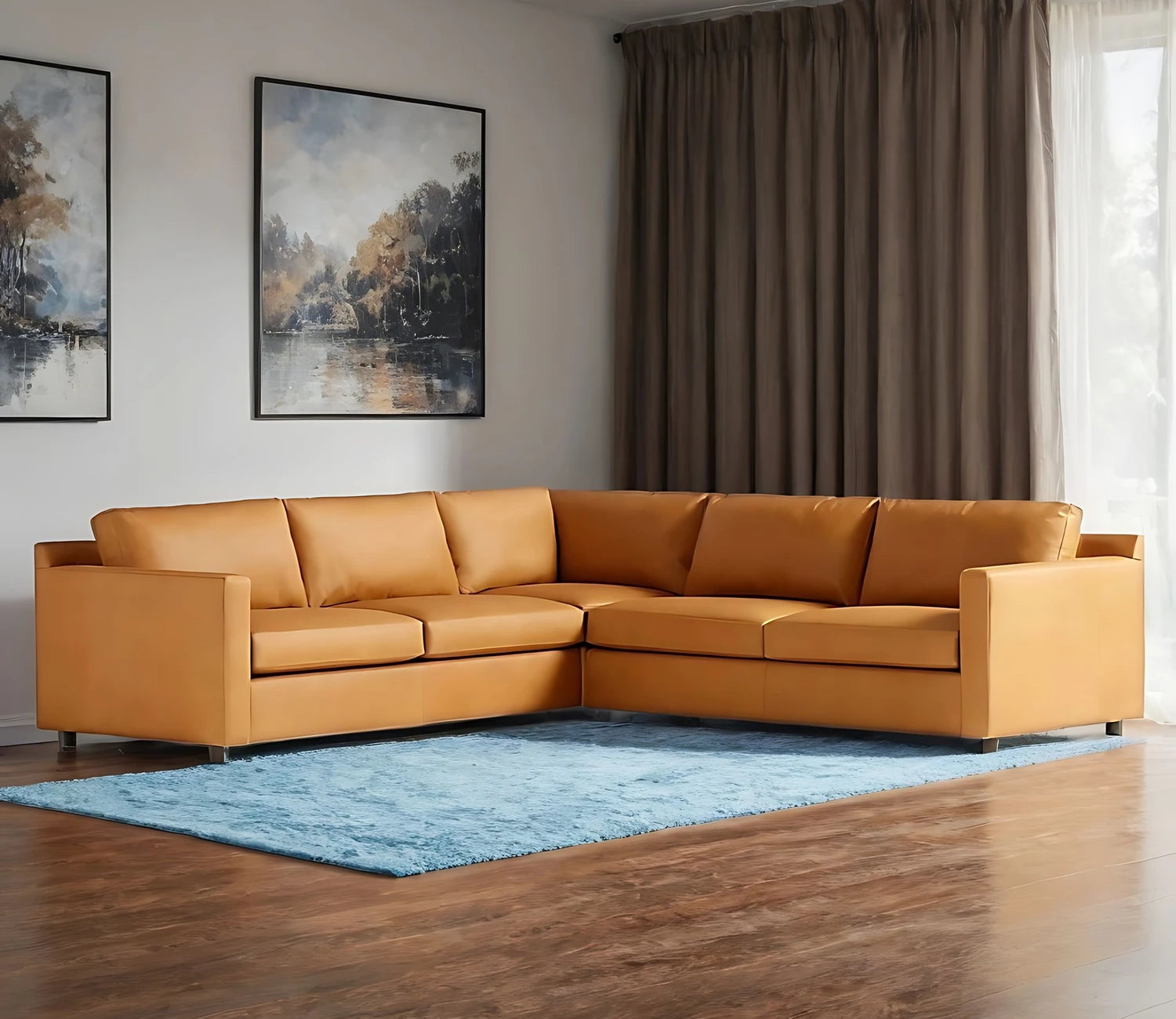 CAIRO LUXE LEATHER L-SHAPE SOFA