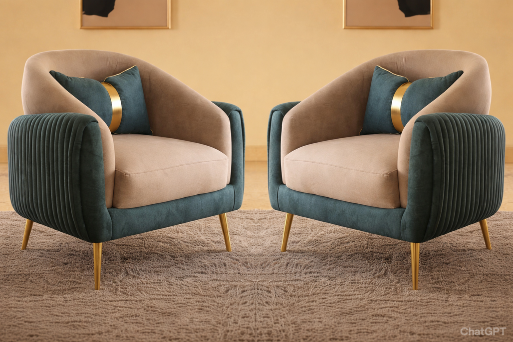 AURA LUXE DUAL-TONE ACCENT CHAIR