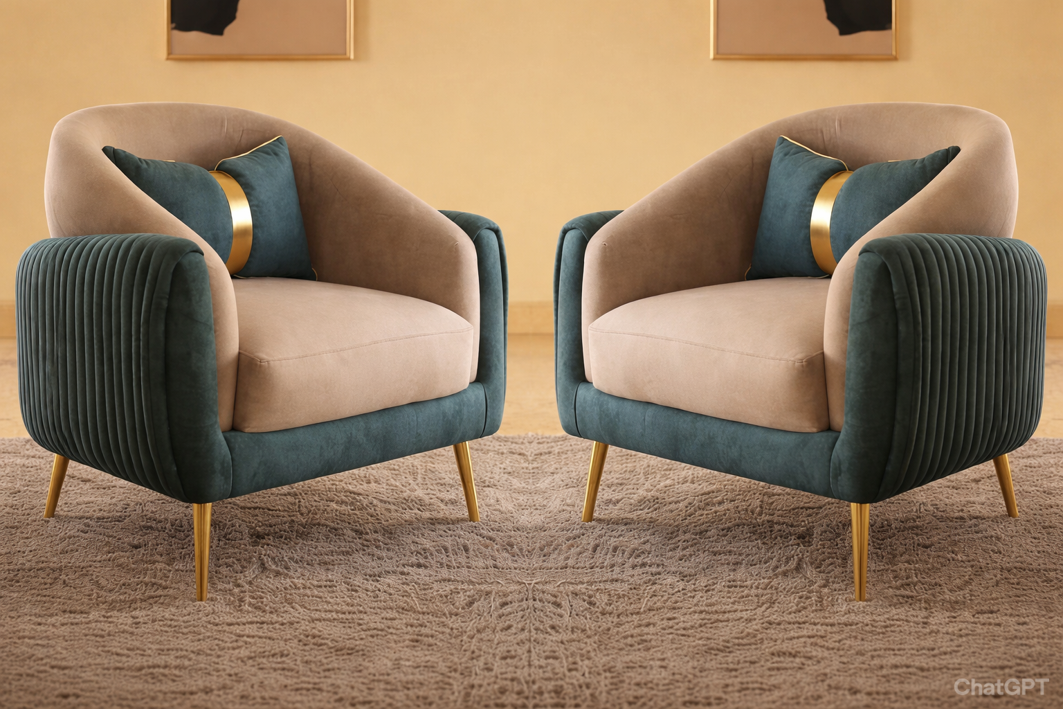 AURA LUXE DUAL-TONE ACCENT CHAIR