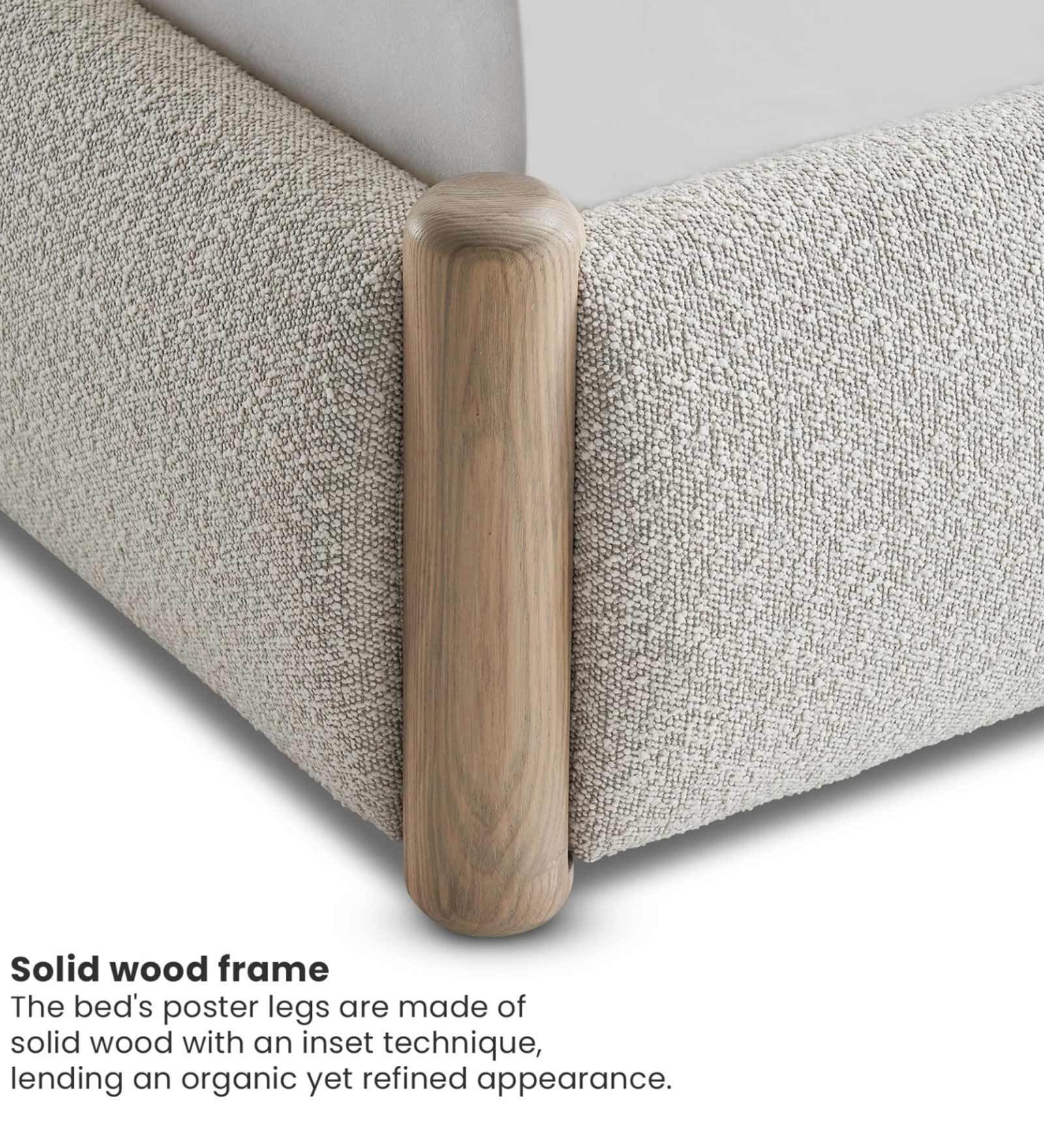 CLOUDA SOFT-CURVE UPHOLSTERED BED
