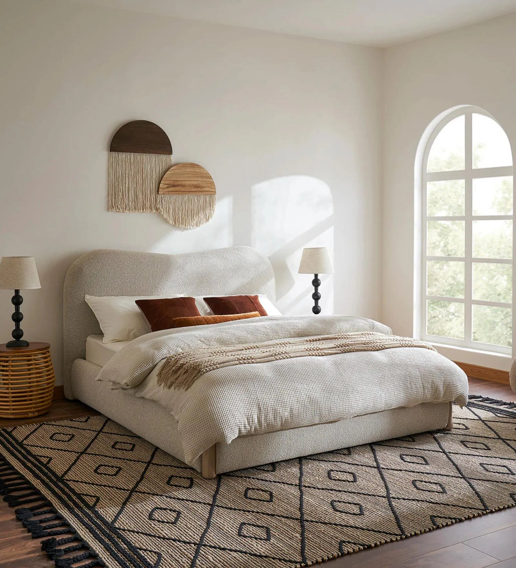 CLOUDA SOFT-CURVE UPHOLSTERED BED