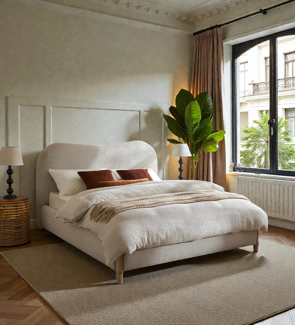 CLOUDA SOFT-CURVE UPHOLSTERED BED