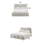 CLOUDA SOFT-CURVE UPHOLSTERED BED