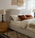 CLOUDA SOFT-CURVE UPHOLSTERED BED