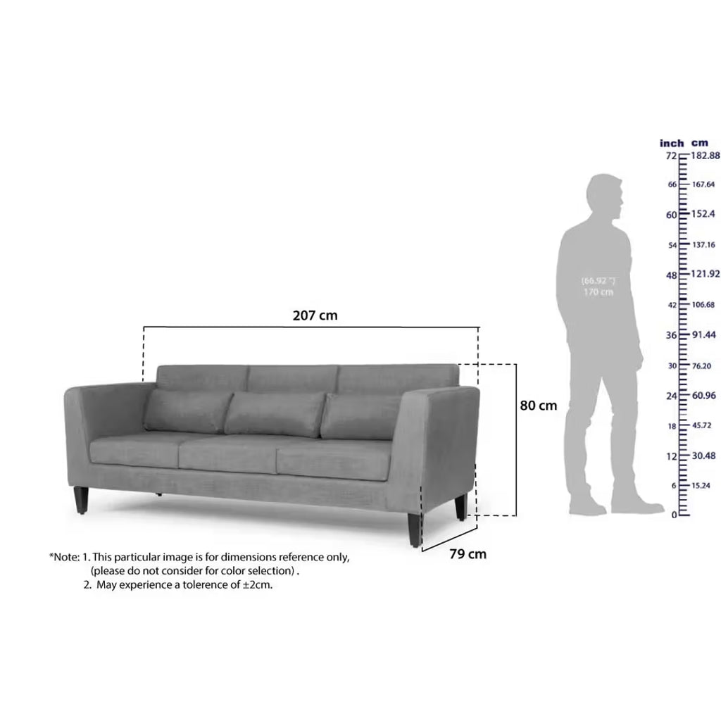 CRIMSON EDGE MODERN 3-SEATER SOFA