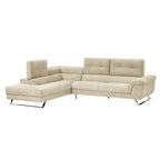 ELARA CURVE LUXURY L-SHAPE SOFA - WOODEN MANGO