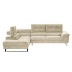 ELARA CURVE LUXURY L-SHAPE SOFA - WOODEN MANGO