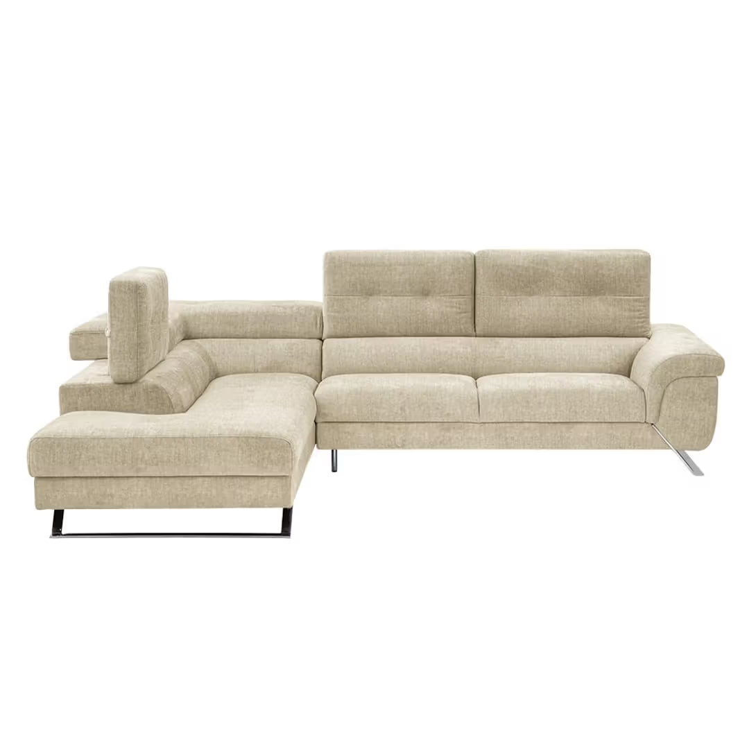ELARA CURVE LUXURY L-SHAPE SOFA - WOODEN MANGO
