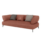 THE ELARA CURVE TERRACOTTA 3-SEATER SOFA
