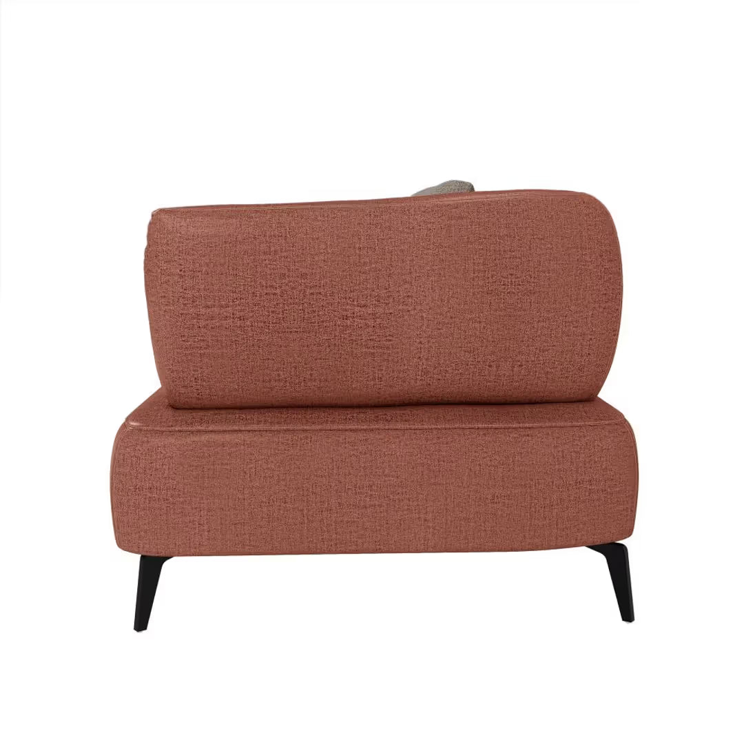 THE ELARA CURVE TERRACOTTA 3-SEATER SOFA