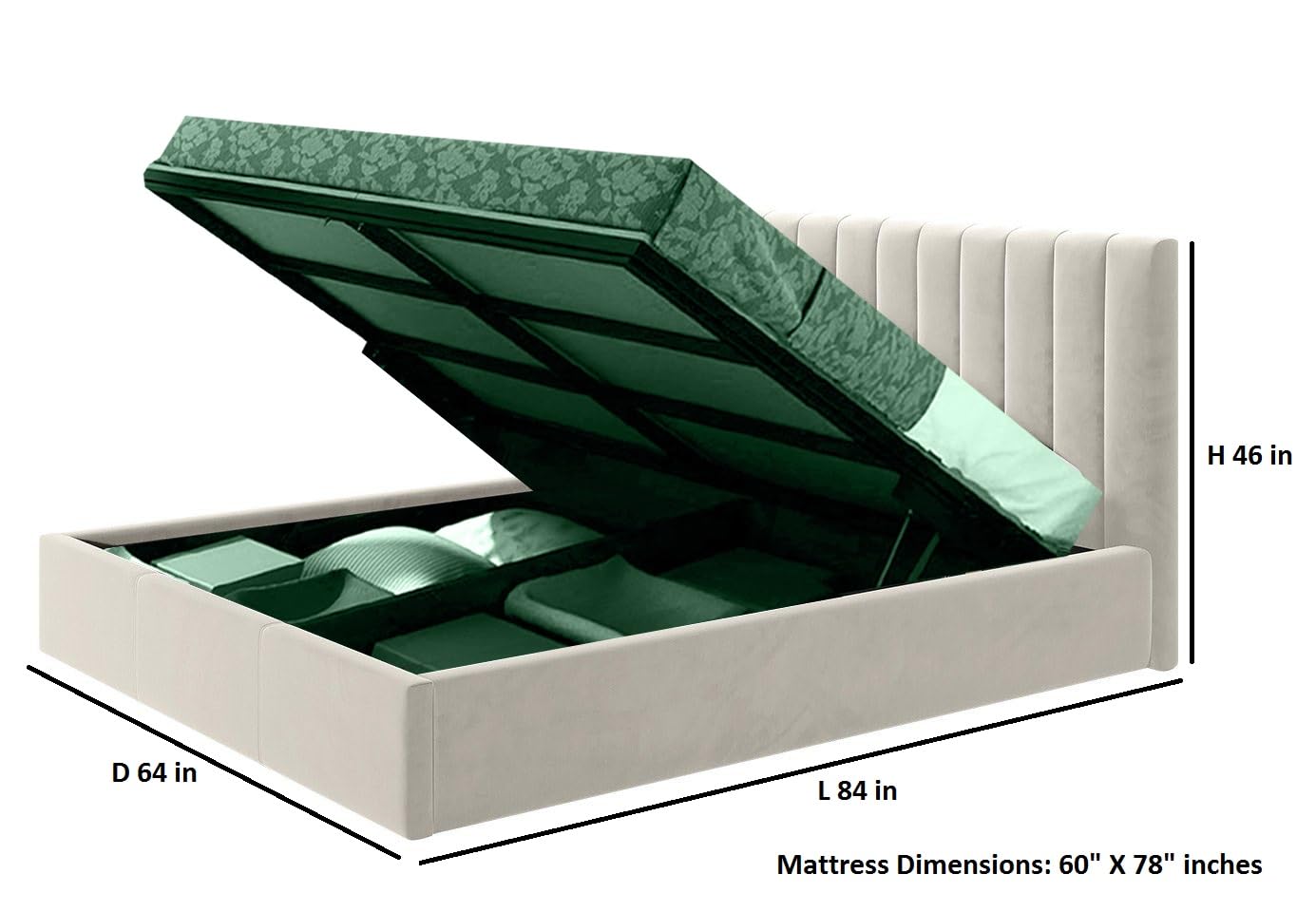 ELYSIAN VERTICAL UPHOLSTERED BED