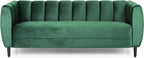 EMERALD CHANNEL LLUXE UPHOLSTERED 3-SEATER SOFA