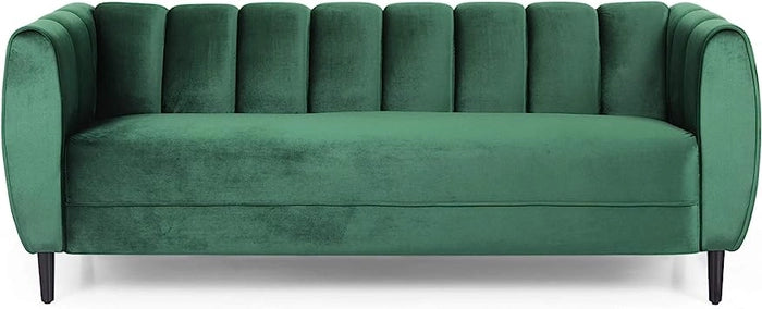 EMERALD CHANNEL LLUXE UPHOLSTERED 3-SEATER SOFA