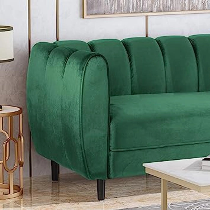 EMERALD CHANNEL LLUXE UPHOLSTERED 3-SEATER SOFA