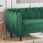 EMERALD CHANNEL LLUXE UPHOLSTERED 3-SEATER SOFA