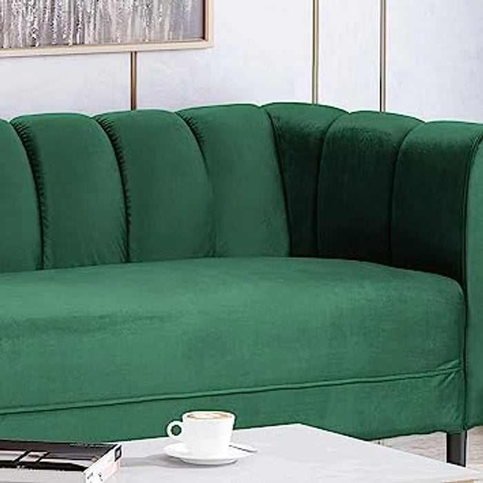 EMERALD CHANNEL LLUXE UPHOLSTERED 3-SEATER SOFA