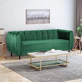 EMERALD CHANNEL LLUXE UPHOLSTERED 3-SEATER SOFA