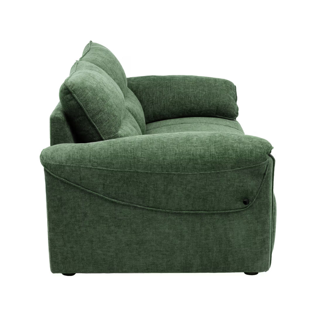 EVERETT PLUSH GREEN 2-SEATER SOFA