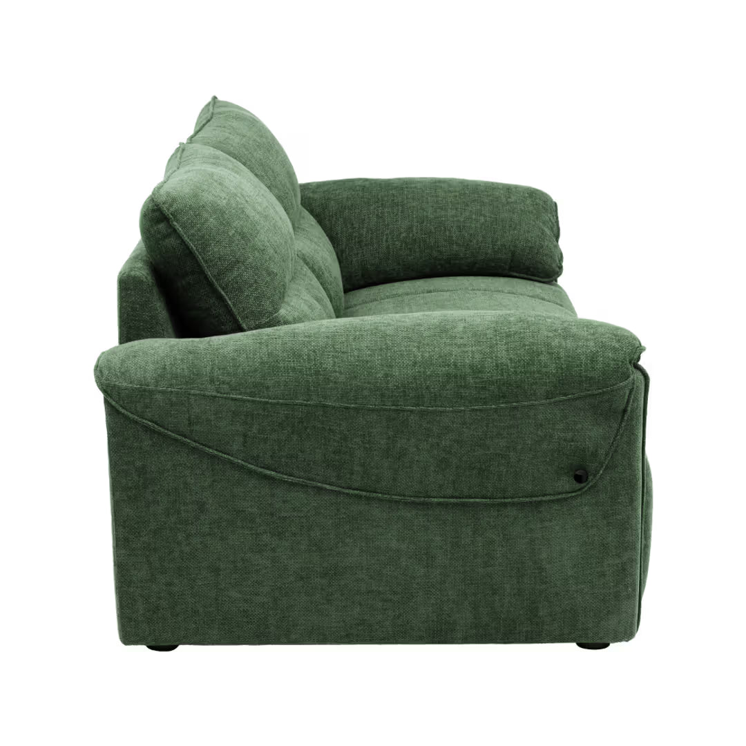 EVERETT PLUSH GREEN 2-SEATER SOFA