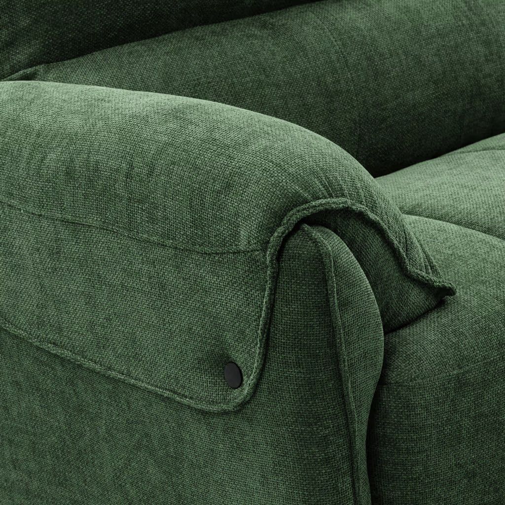 EVERETT PLUSH GREEN 2-SEATER SOFA